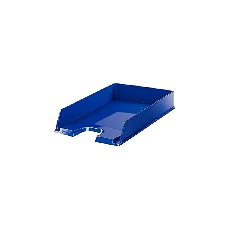 Esselte Europost Vivida Vassoio Documenti Formato Verticale A4 Spazio per Etichetta di Identificazione Colore BLU