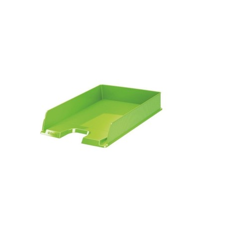 Esselte Europost Vivida Vassoio Documenti Formato Verticale A4 Spazio per Etichetta di Identificazione Colore VERDE