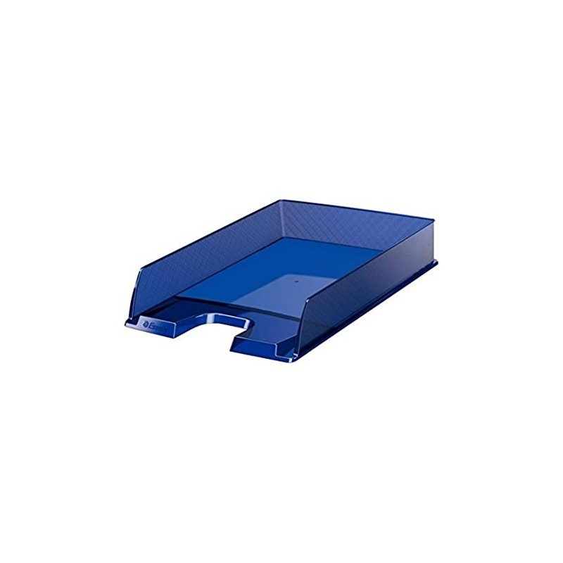 Esselte Europost Vivida Vassoio Documenti Verticale A4 Spazio per Etichetta di Identificazione Colore BLU NAVY TRASLUCIDO