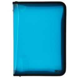 Cartella Portadocumenti con zip in plastica MKtape Dimensioni foglio Colore BLU
