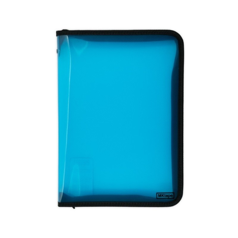 Cartella Portadocumenti con zip in plastica MKtape Dimensioni foglio Colore BLU