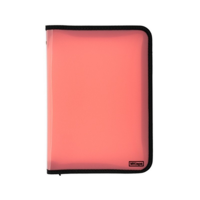 Cartella Portadocumenti con zip in plastica MKtape Dimensioni foglio Colore CORALLO