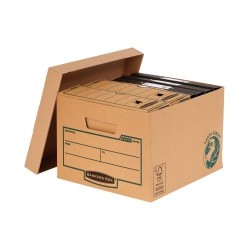 Fellowes Bankers Box Earth File Container Assemblaggio manuale Cartone riciclato certificato FSC Colore Marrone