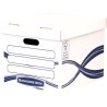 Fellowes Bankers Box Basic File Container Assemblaggio manuale Cartone riciclato Certificato FSC colore BIANCO