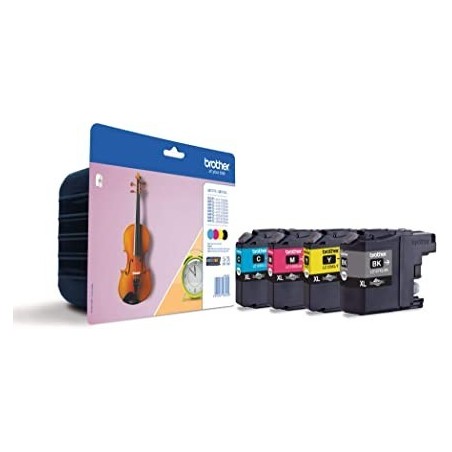 MULTIPACK 4PZ CARTUCCIA ORIGINALE BROTHER NERO LC-127XL BK LC125XL CYM DCP-J 4110DW