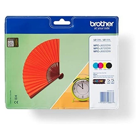 MULTIPACK 4PZ CARTUCCIA ORIGINALE BROTHER NERO LC-129XL BK LC125XL CYM DCP-J 4110DW