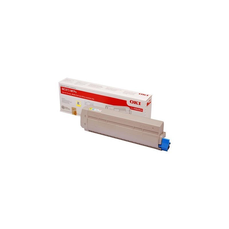 TONER ORIGINALE OKI MC873 MC883 GIALLO 45862814 10K
