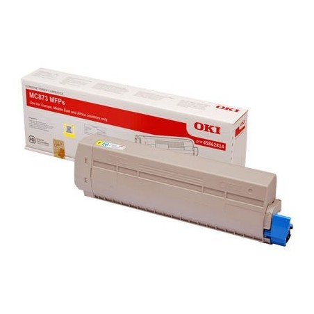 TONER ORIGINALE OKI MC873 MC883 GIALLO 45862814 10K