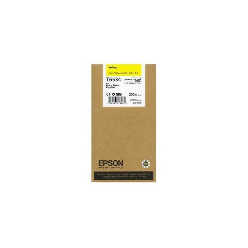 CARTUCCIA ORIGINALE EPSON C13T653400 T6534 GIALLO STYLUS PRO 4900 SPECTRO PROOFER UV M1
