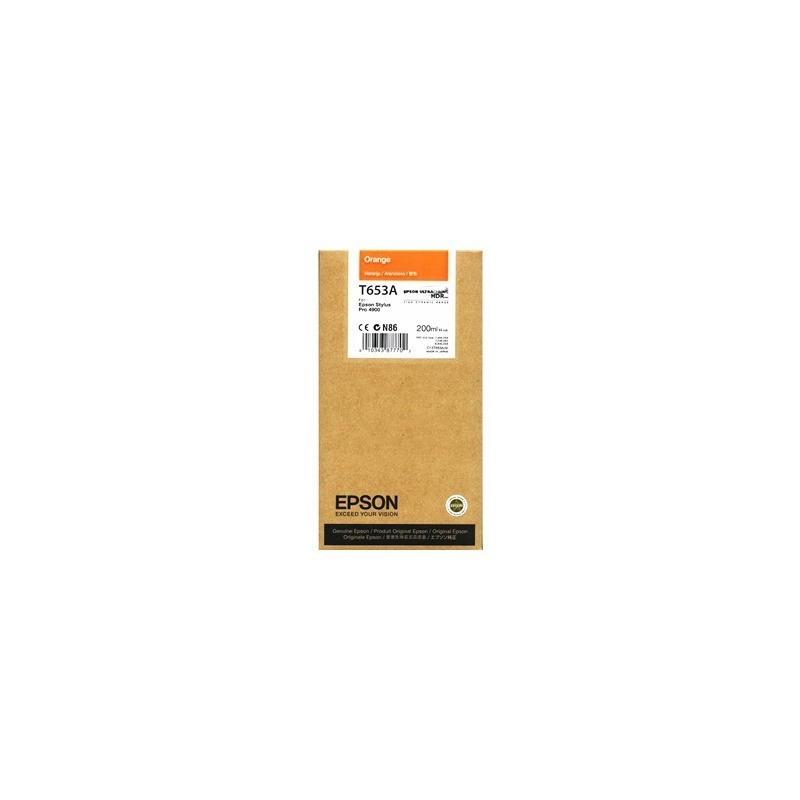 CARTUCCIA ORIGINALE EPSON C13T653A00 T653A ARANCIONE STYLUS PRO 4900 SPECTRO PROOFER UV M1