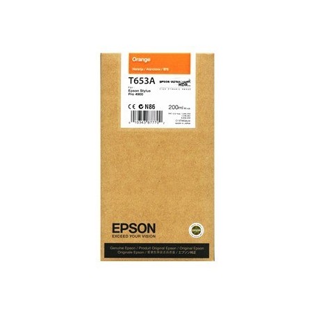 CARTUCCIA ORIGINALE EPSON C13T653A00 T653A ARANCIONE STYLUS PRO 4900 SPECTRO PROOFER UV M1