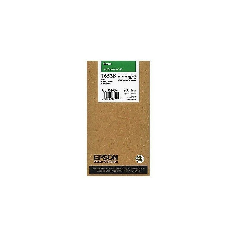 CARTUCCIA ORIGINALE EPSON C13T653B00 T653B VERDE STYLUS PRO 4900 SPECTRO PROOFER UV M1
