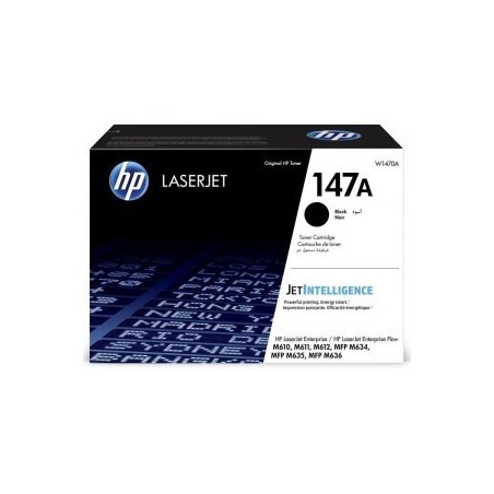 TONER ORIGINALE HP 147A W1470A NERO LaserJet Enterprise Flow M635