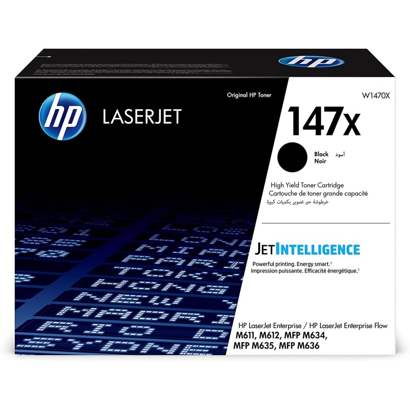 TONER ORIGINALE HP 147X W1470X NERO LaserJet Enterprise Flow M635