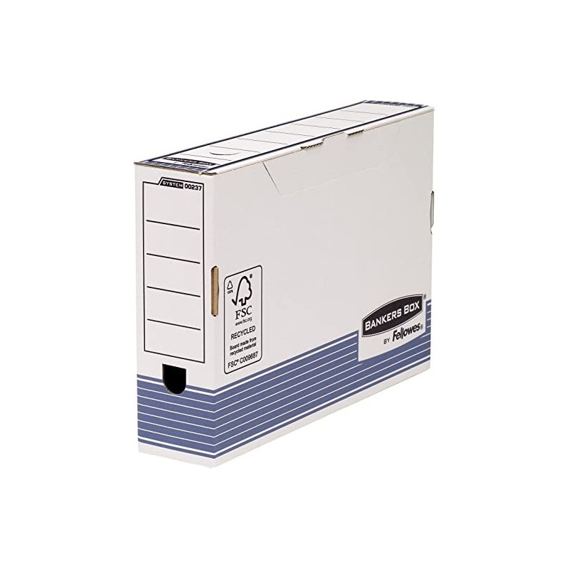 Fellowes Bankers Box Final File Box 80mm Assemblaggio automatico Fastfold Cartone riciclato Certificazione FSC