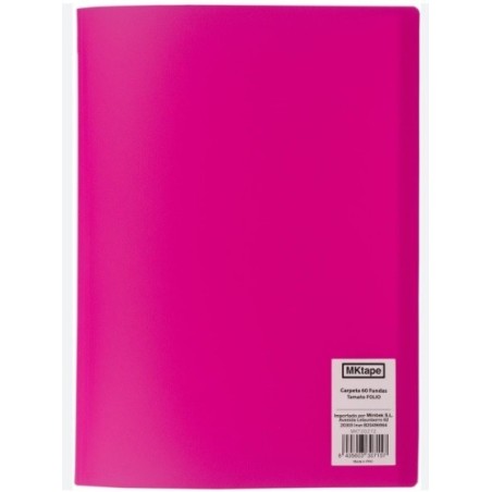 Cartella MKtape con 60 portadocumenti Formato Folio Colore ROSA FUCSIA