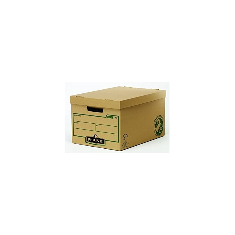 Contenitore Fellowes Bankers Box Earth Maxi File Assemblaggio manuale Cartone riciclato certificato FSC Colore marrone