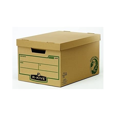 Contenitore Fellowes Bankers Box Earth Maxi File Assemblaggio manuale Cartone riciclato certificato FSC Colore marrone