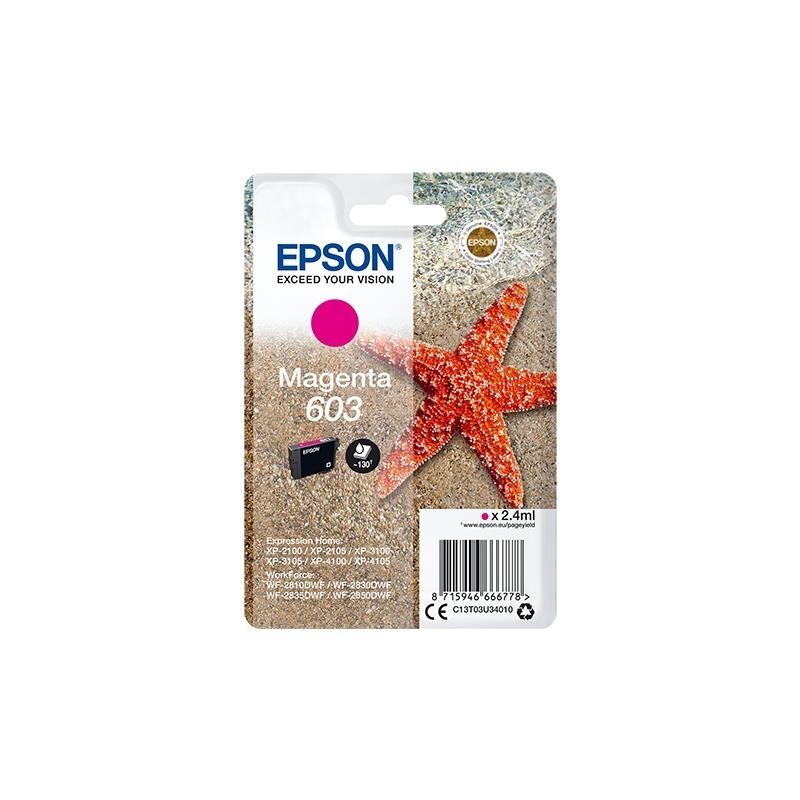 CARTUCCIA ORIGINALE EPSON 603 C13T03U34010 MAGENTA Expression Home XP-2100 WF2810