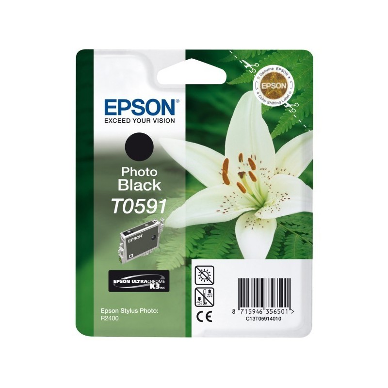 CARTUCCIA ORIGINALE EPSON STYLUS PHOTO R2400 NERO T0591 C13T05914010