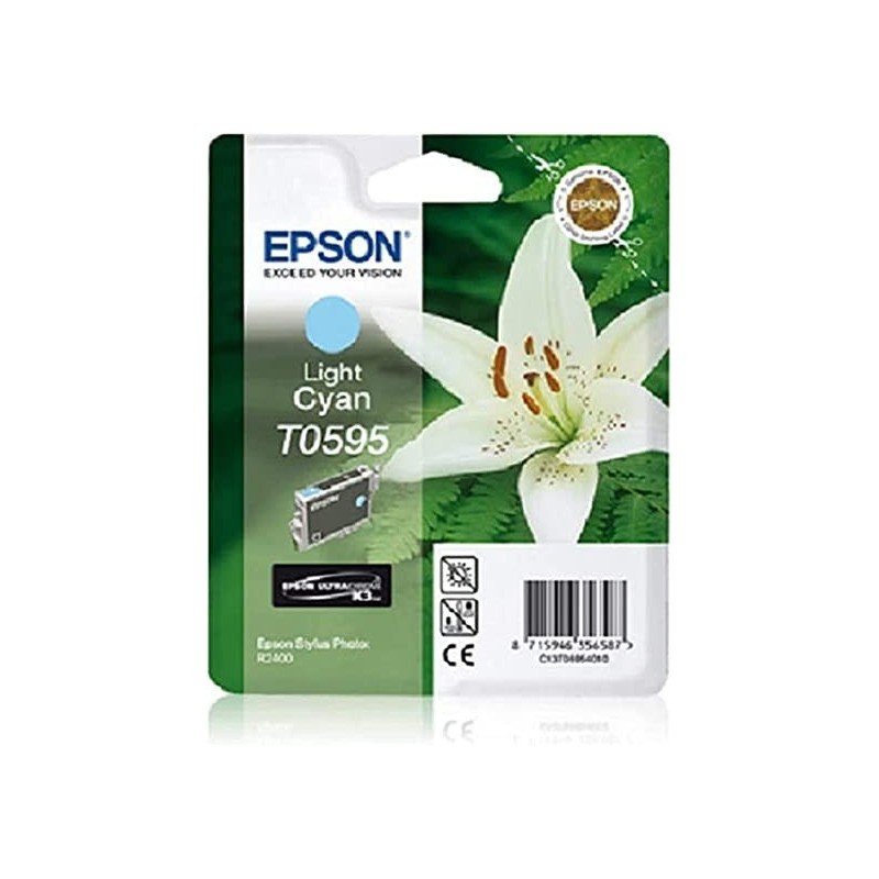CARTUCCIA ORIGINALE EPSON STYLUS PHOTO R2400 T0595 Light Ciano C13T05954010