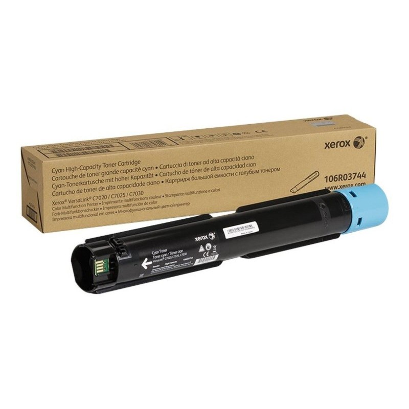 TONER ORIGINALE XEROX 106R03744 VersaLink C7020 C7025 C7030 9.8K CIANO