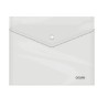 Busta Dohe con Chiusura a Scatto Formato A5 Polipropilene Cristallo Trasparente 150 Micron Colore TRASPARENTE BIANCO 91489