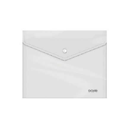 Busta Dohe con chiusura a scatto Folio Plus Size orizzontale Polipropilene cristallo trasparente 150 micron Colore trasparente