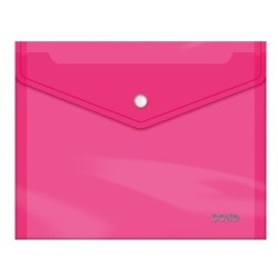 Busta Dohe con chiusura a scatto Folio Plus Size orizzontale Polipropilene cristallo trasparente 150 micron Colore ROSA 91477