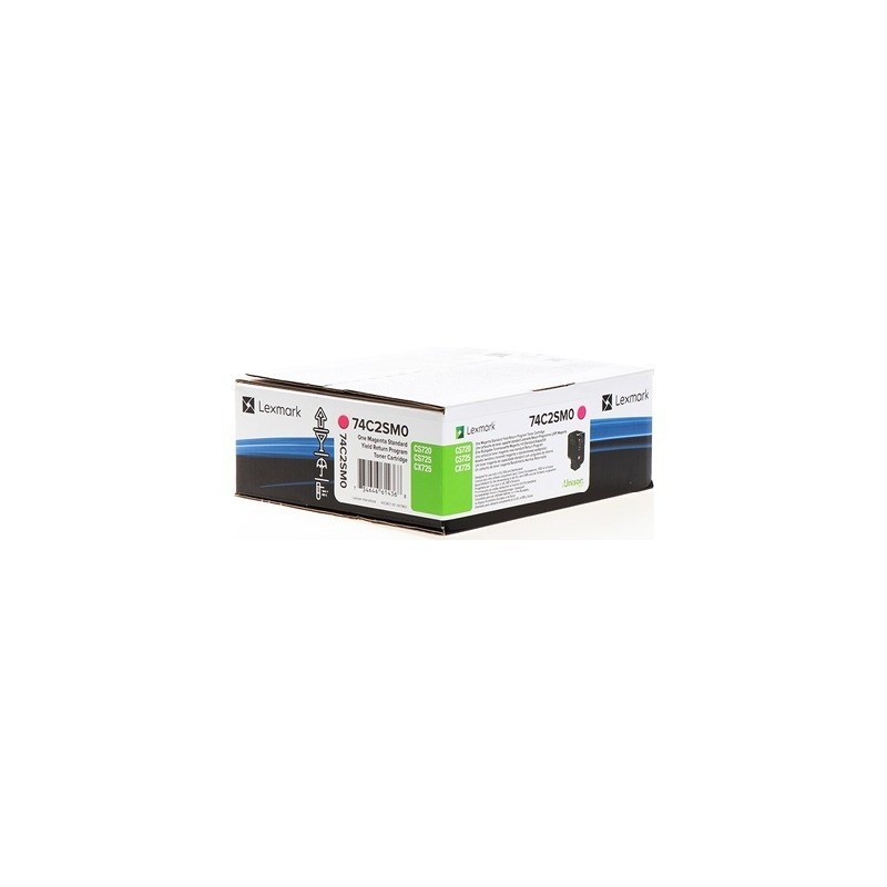 TONER ORIGINALE LEXMARK CS720 CX725 CX725 MAGENTA 74C2SM0 7K