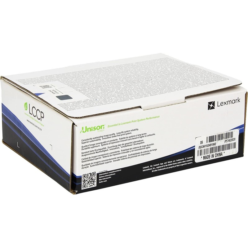 TONER ORIGINALE LEXMARK CS720 CX725 CX725 CIANO 74C20C0 3K