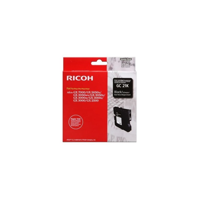 CARTUCCIA ORIGINALE SUBLIMAZIONE PIGMENTATO RICOH 405532 405536 GC-21K GX2500 NERO