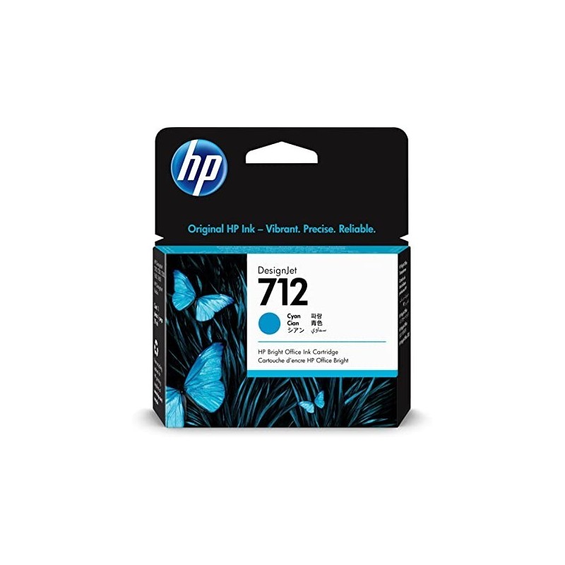 CARTUCCIA ORIGINALE HP 712 3ED67A CIANO DesignJet Studio 24 Zoll