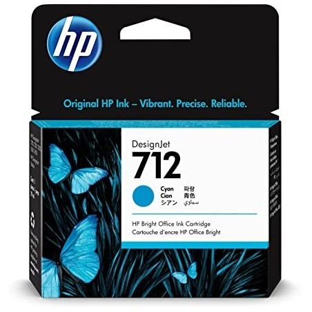 CARTUCCIA ORIGINALE HP 712 3ED67A CIANO DesignJet Studio 24 Zoll