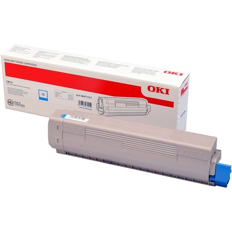 TONER ORIGINALE OKI C813 C813N 46471115 CIANO 5K