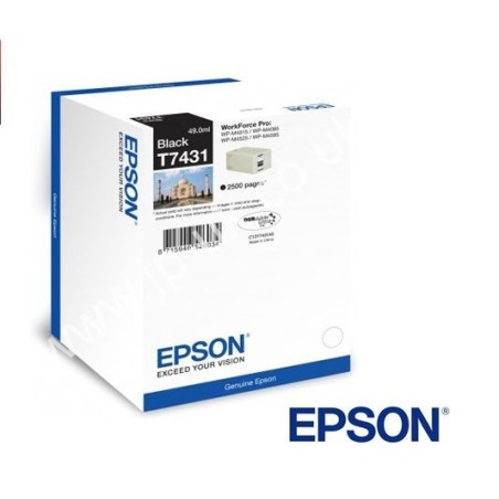 CARTUCCIA ORIGINALE EPSON C13T74314010 T7431 WorkForce Pro WP-M4015DN NERO 2.5K