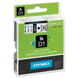 NASTRO PER ETICHETTE ORIGINALE DYMO D1 45013 S0720530 nero su sfondo bianco