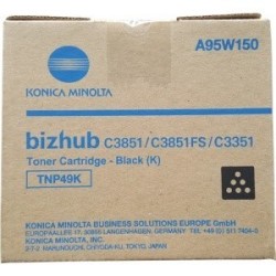 TONER ORIGINALE KONICA MINOLTA TNP49K A95W150 13K Bizhub C3351