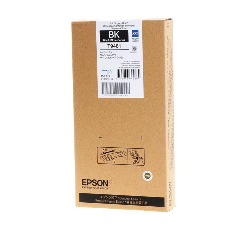 CARTUCCIA ORIGINALE EPSON T9461 C13T946140 NERO PIGMENTATO 5K Workforce Pro WFC 5790 10K