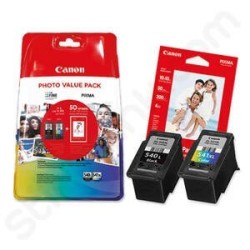 MULTIPACK 2 CARTUCCE ORIGINALI CANON PG540L CL541XL + 50 FOGLI CARTA FOTOGRAFICA MG 2100 5224B007