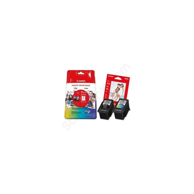MULTIPACK 2 CARTUCCE ORIGINALI CANON PG540L CL541XL + 50 FOGLI CARTA FOTOGRAFICA MG 2100 5224B007