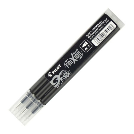 RICARICA GEL PENNA EVIDENZIATORE CANCELLABILE PILOT FRIXION Ball Clicker 3PZ NERO BLS-FR7-L-S3