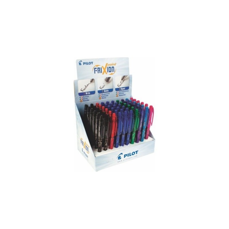 PILOT FRIXION POINT DISPLAY da 60 penne gel cancellabili colori assortiti
