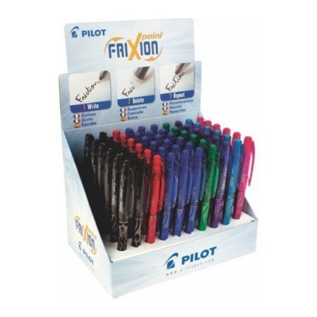 PILOT FRIXION POINT DISPLAY da 60 penne gel cancellabili colori assortiti