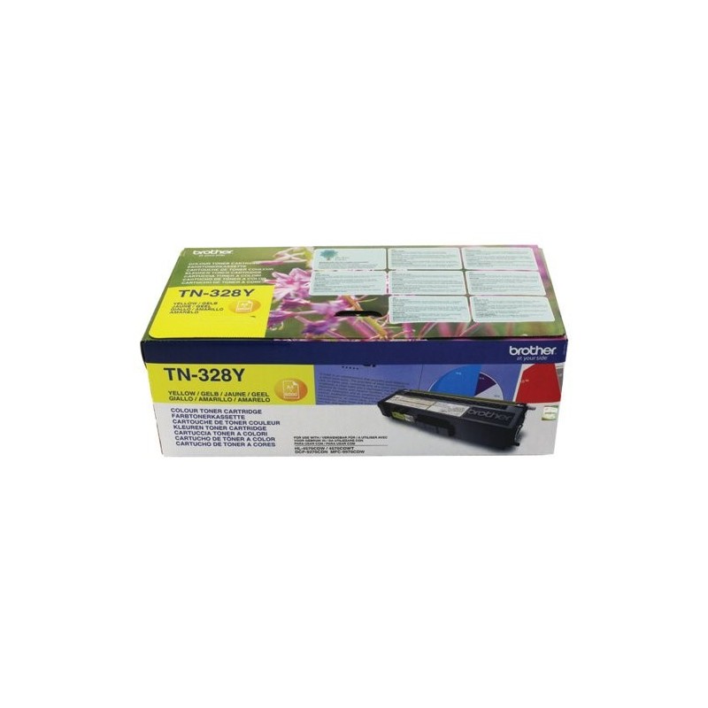 TONER ORIGINALE BROTHER TN-328Y TN328Y GIALLO DCP-9270CDN HL 4570