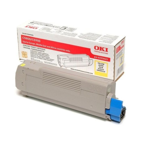TONER ORIGINALE OKI C5800 C5900 C5550MFP 43324421 GIALLO 6K