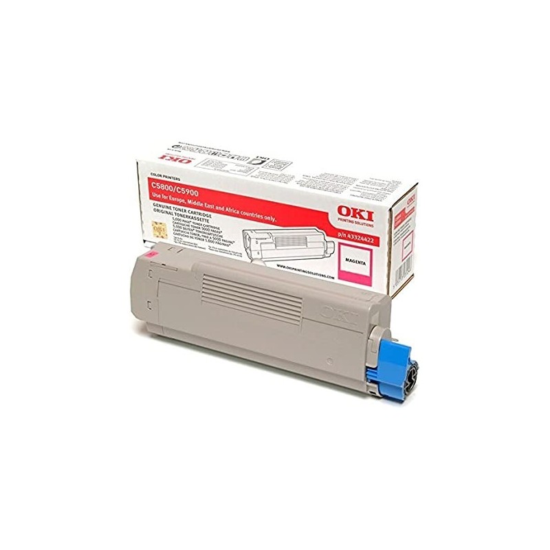 TONER ORIGINALE OKI C5800 C5900 C5550MFP 43324422 MAGENTA 6K