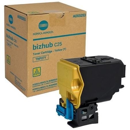 TONER ORIGINALE KONICA MINOLTA TNP-27Y A0X5253 GIALLO Bizhub C25