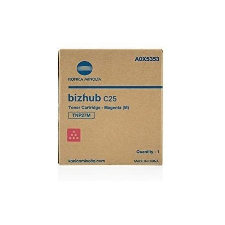 TONER ORIGINALE KONICA MINOLTA TNP-27M A0X5353 MAGENTA Bizhub C25