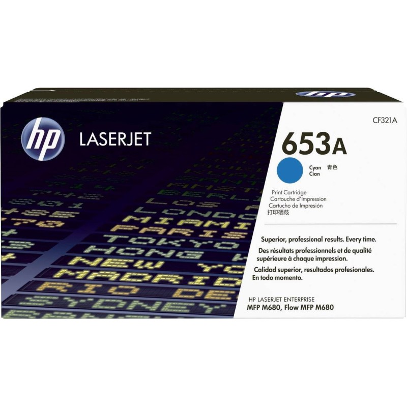 TONER ORIGINALE HP LaserJet Enterprise Flow M680 CF321A 653A CIANO